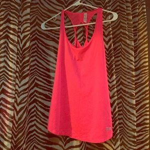 Pink under armour work out tank