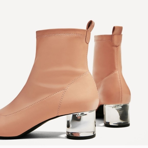 methacrylate heel stretch ankle boots