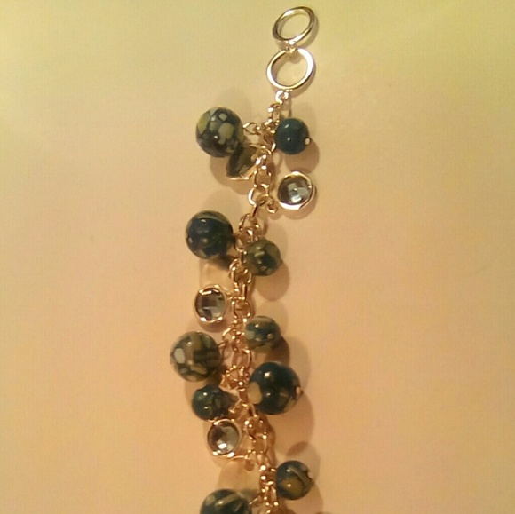 Vintage Silver Toned Bracelet with Beads - Picture 2 of 4