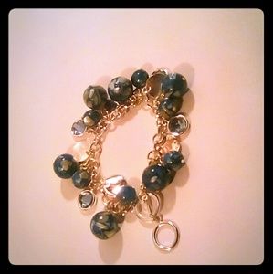 Vintage Silver Toned Bracelet with Beads