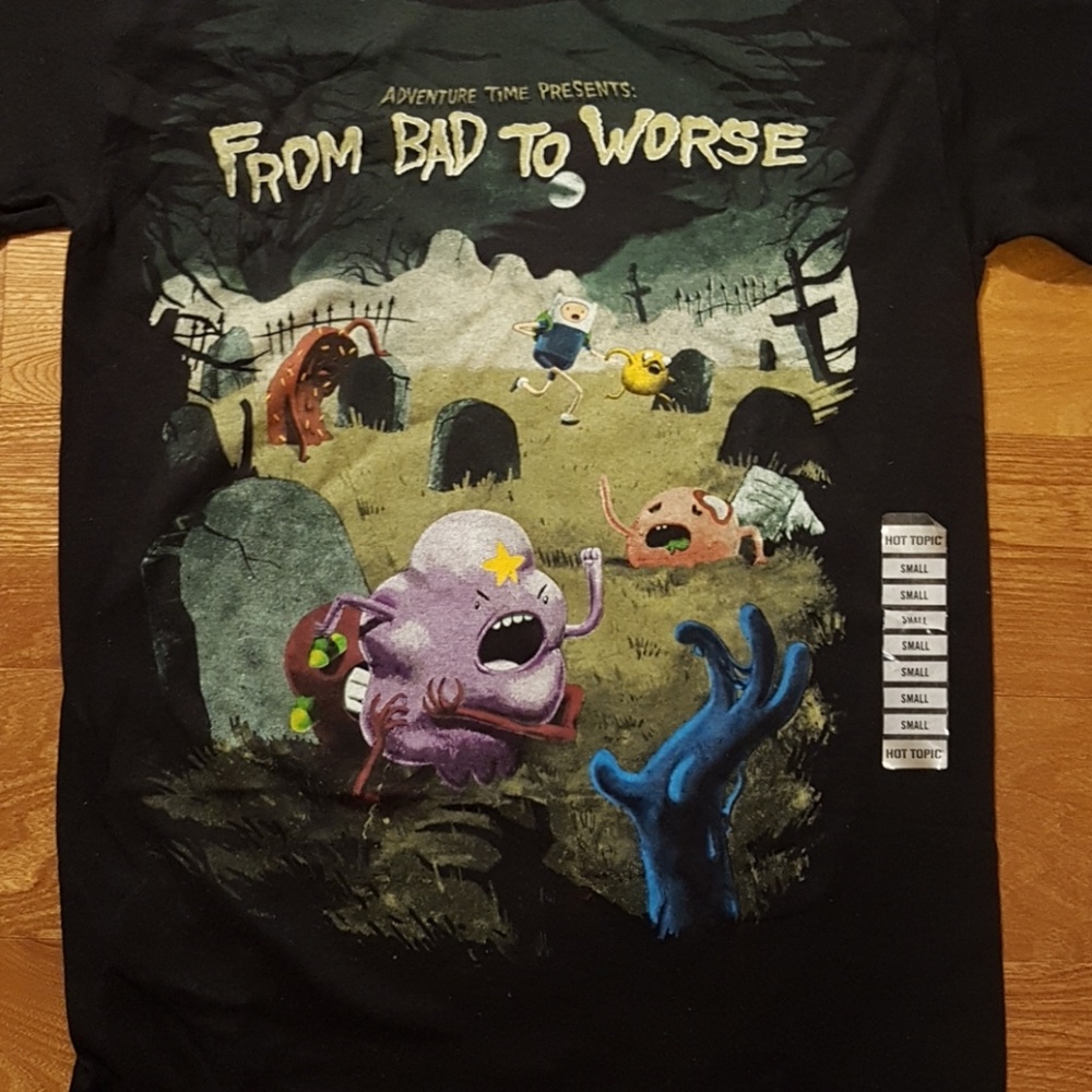 Black Adventure Time t-shirt