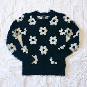 Fuzzy Daisy Sweater