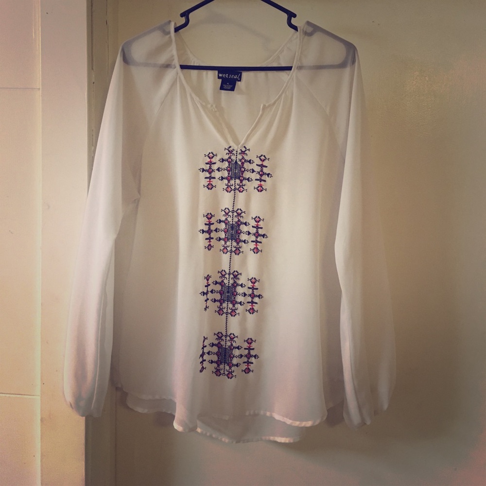 See through long sleeve