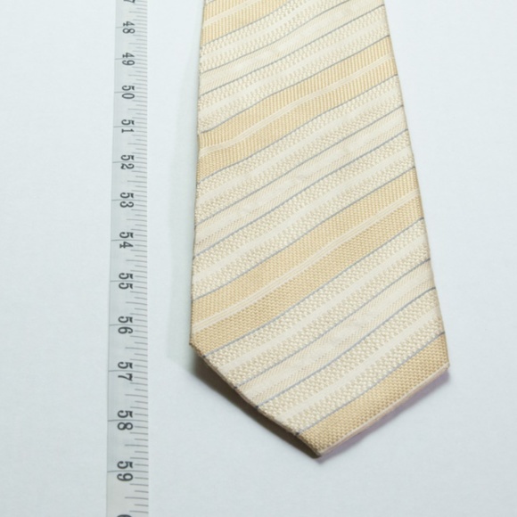 Giorgio Armani Yellow Stripe Tie - Picture 5 of 5
