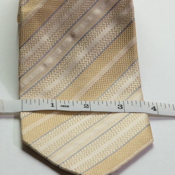 Giorgio Armani Yellow Stripe Tie - Picture 4 of 5