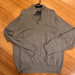 Tommy Hilfiger 3/4 zip crew neck sweater XL