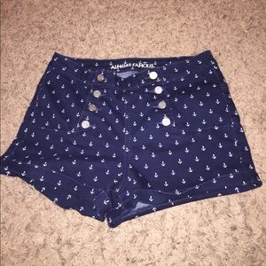 High Waisted Navy Sailor Shorts 💕