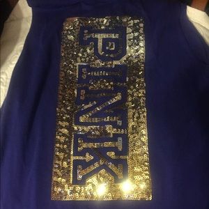 Pink muscle tee with sequence