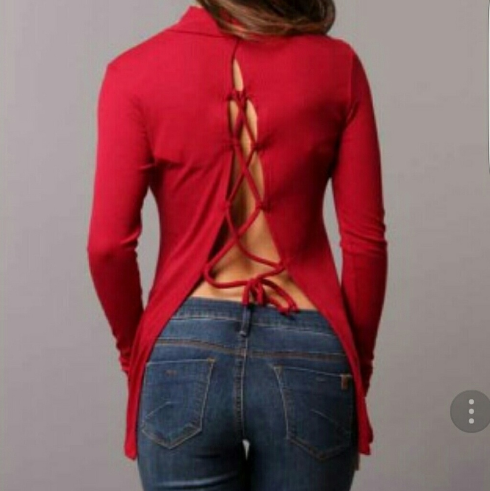 Burgundy top