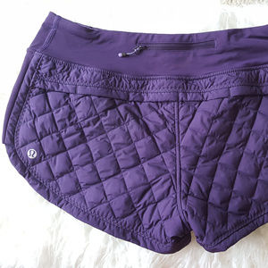 Lululemon Hot Cheeks Quilted Down Running Shorts