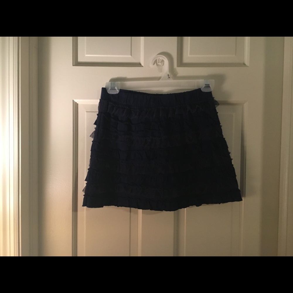 Justice above the knee ruffle skirt