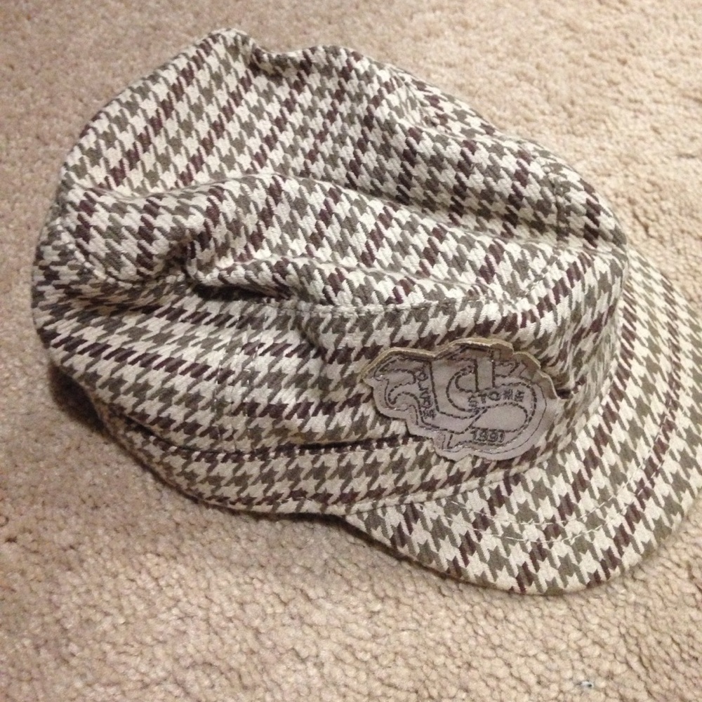 Volcom tan and brown and olive conductor's hat