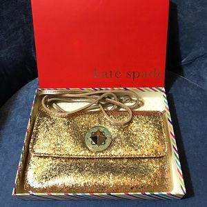 Kate Spade glitter clutch / cross shoulder bag