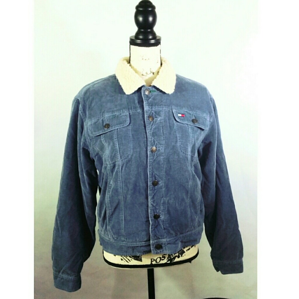 Vtg Tommy Hilfiger  sherpawomen curdoroy Jacket XL