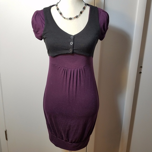Belle Du Jour Dresses & Skirts - Belle du Jour Vested Purple & Black Dress