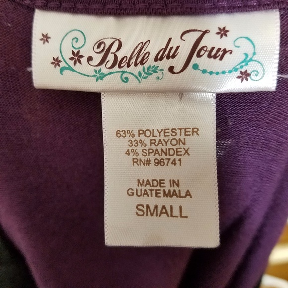 Belle du Jour Vested Purple & Black Dress - Picture 7 of 8