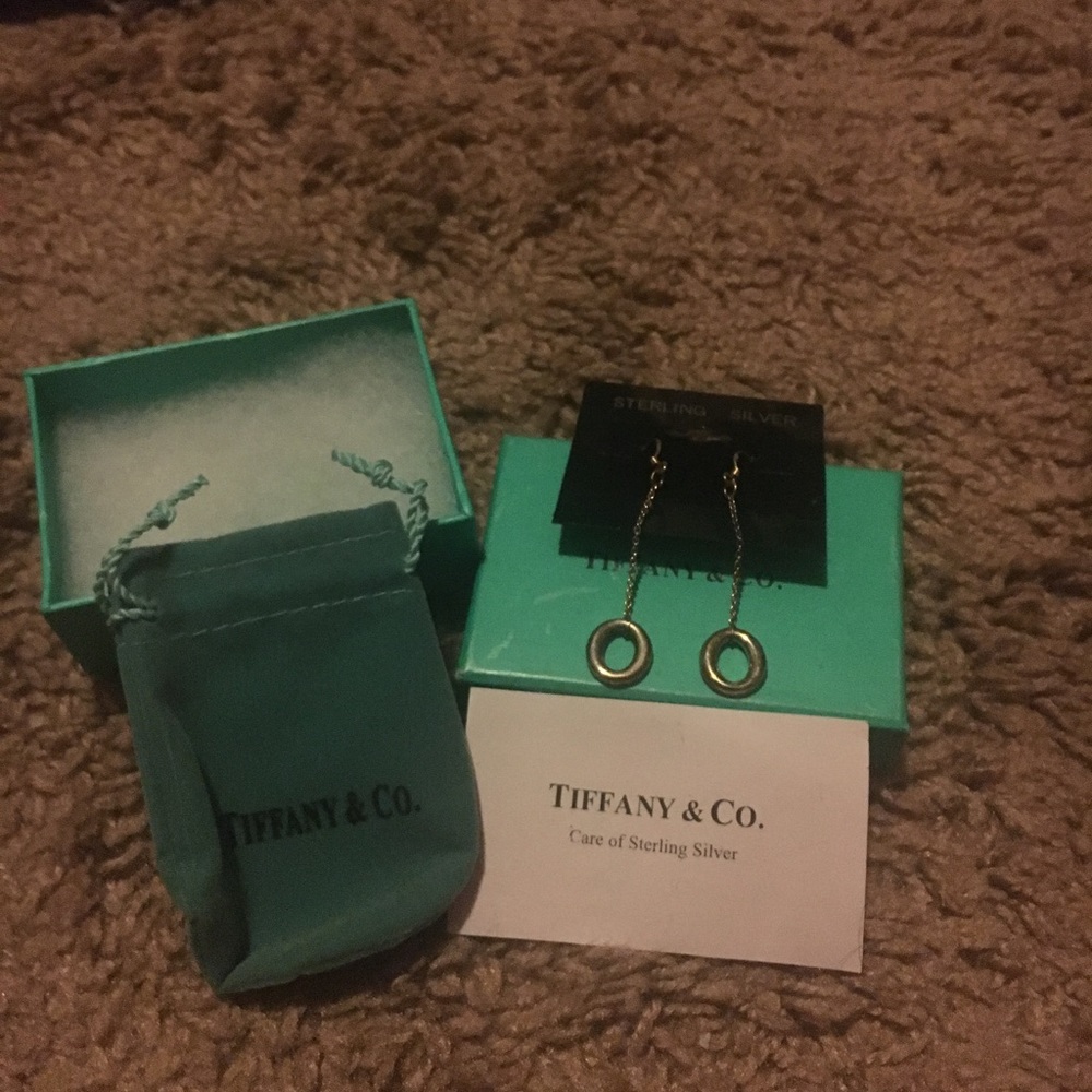 Tiffany & Co sterling silver circle earrings