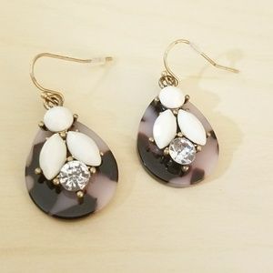 Tortoise and Jewel Old Navy Dangle Earrings