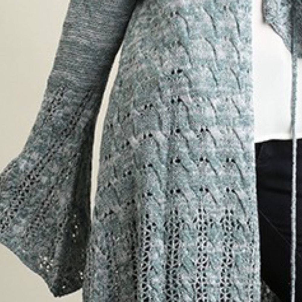 Knit Sweater w/Tassel Tie - Picture 4 of 4