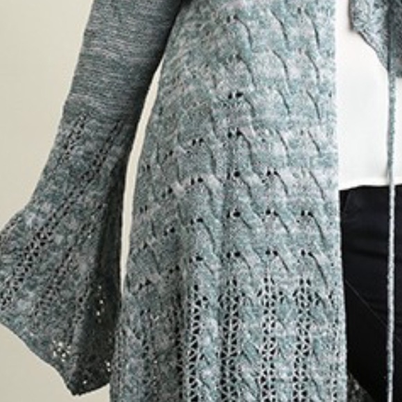 Knit Sweater w/Tassel Tie - Picture 4 of 4