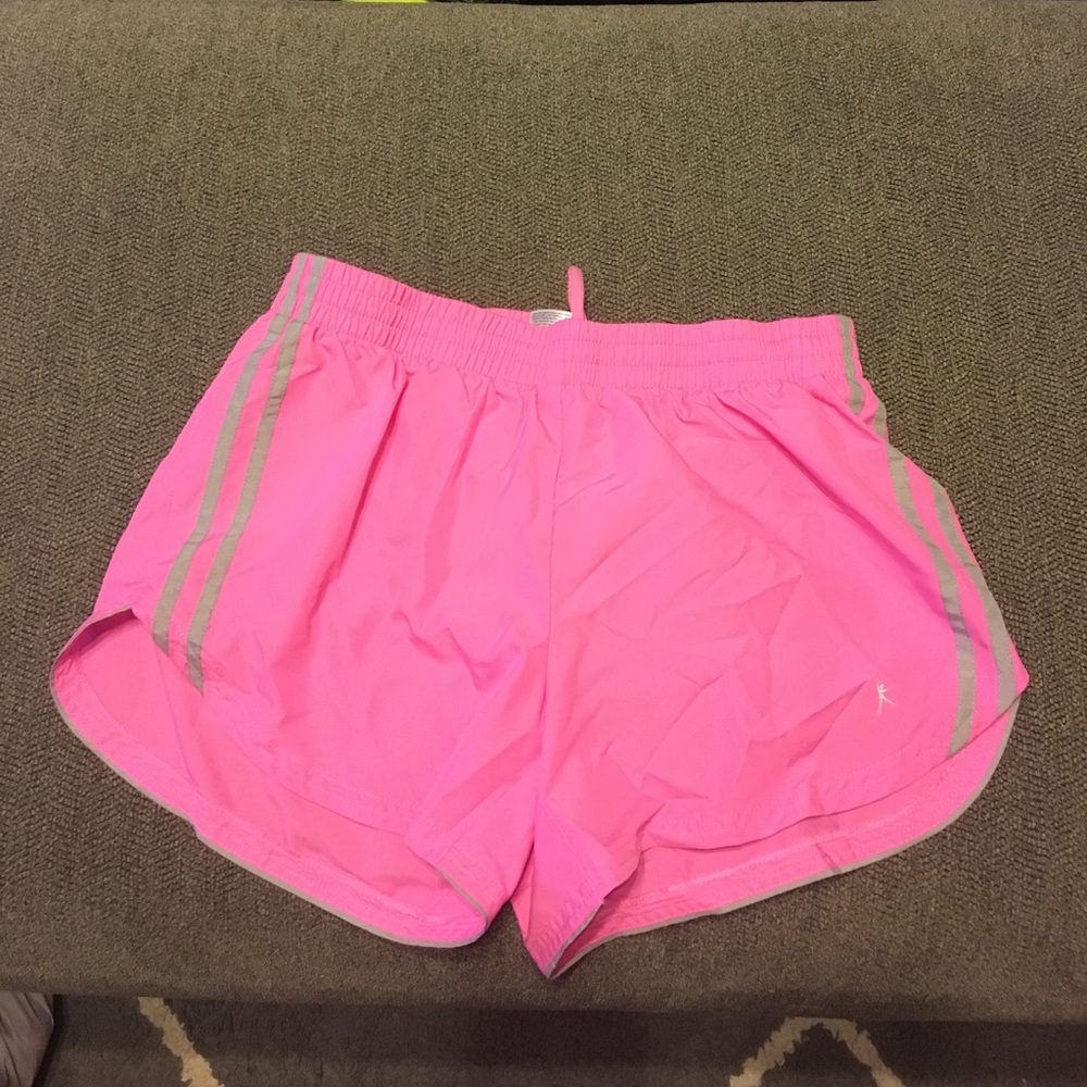 Pink running shorts