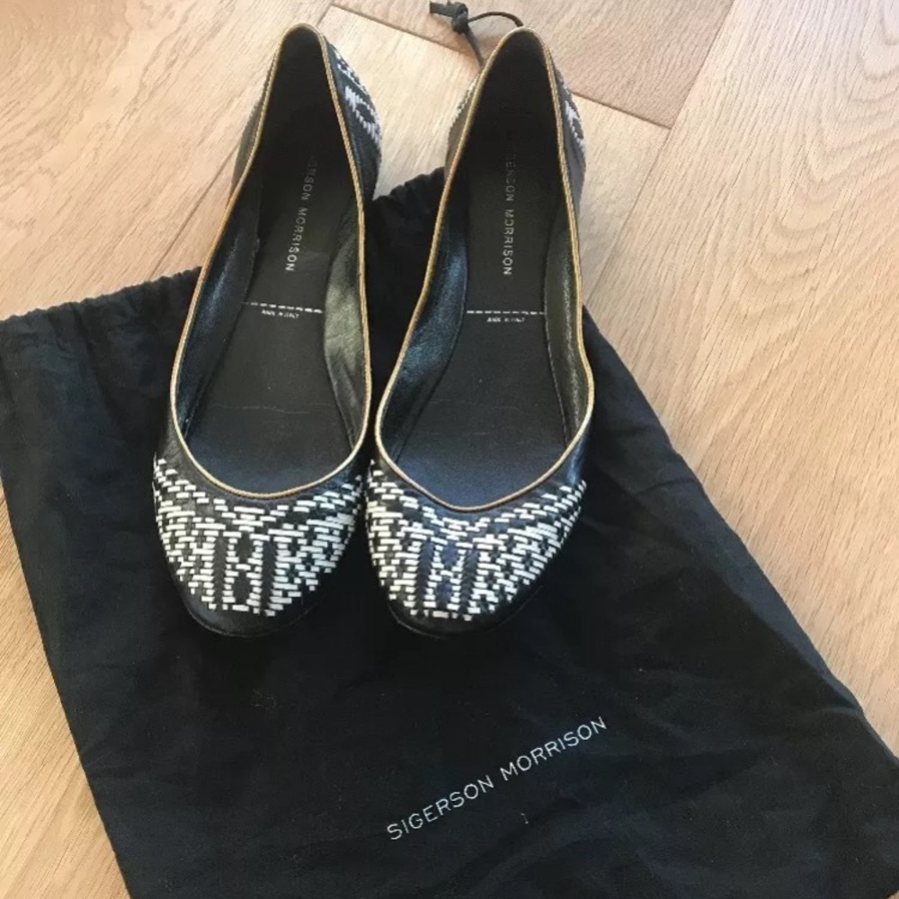 Sigerson Morrison woven leather ballet flats 8.5