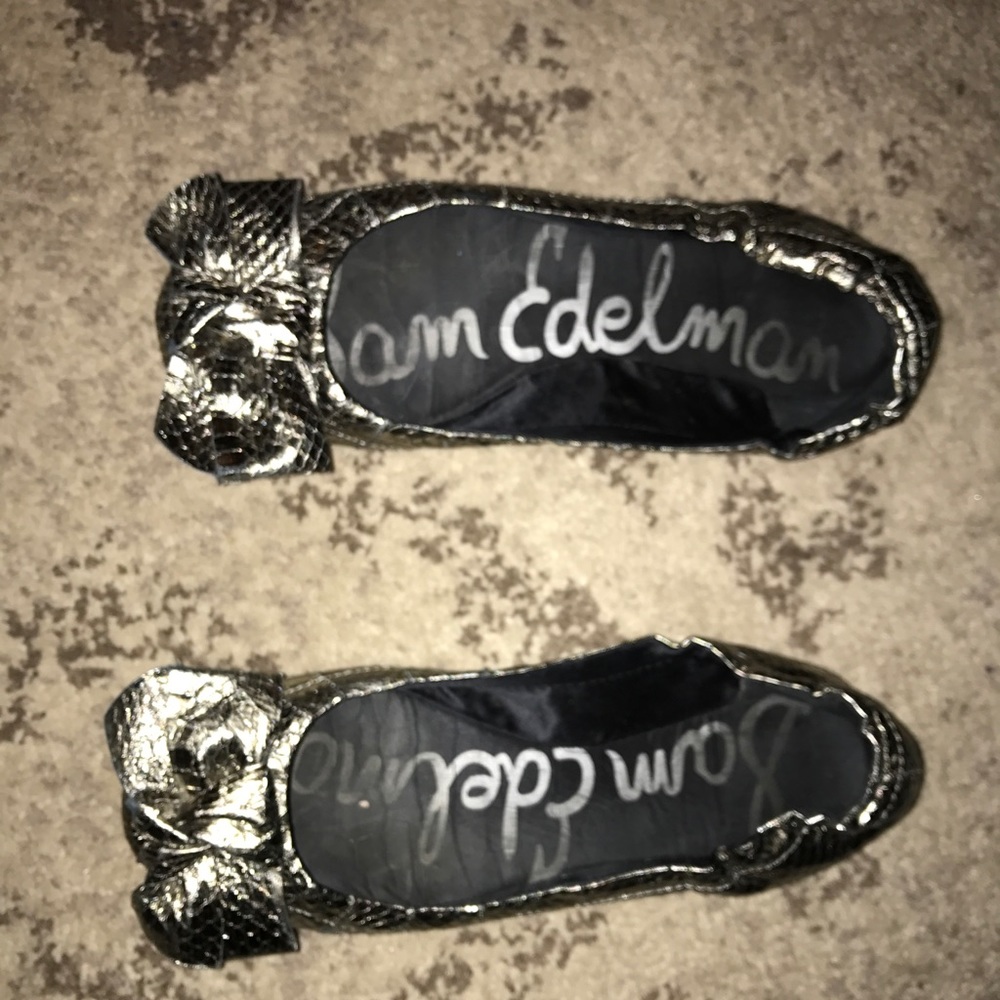 Metallic Sam Edleman Flats