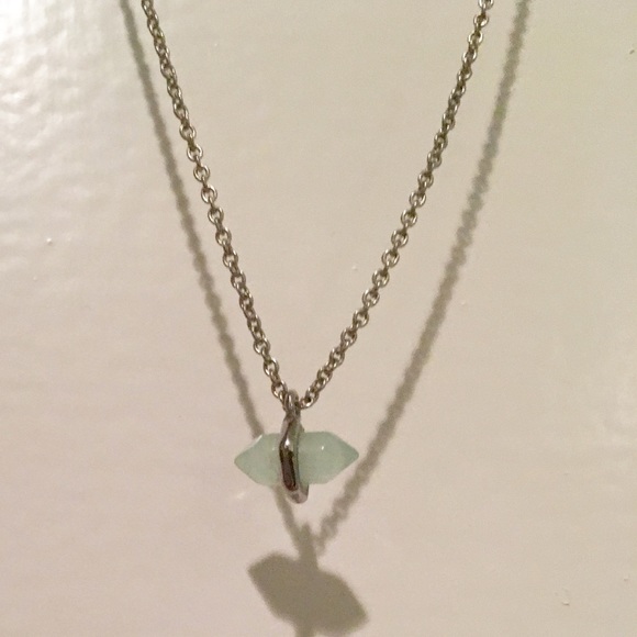 Chalcedony stone Amanda pendant Gold Necklace - Picture 1 of 3