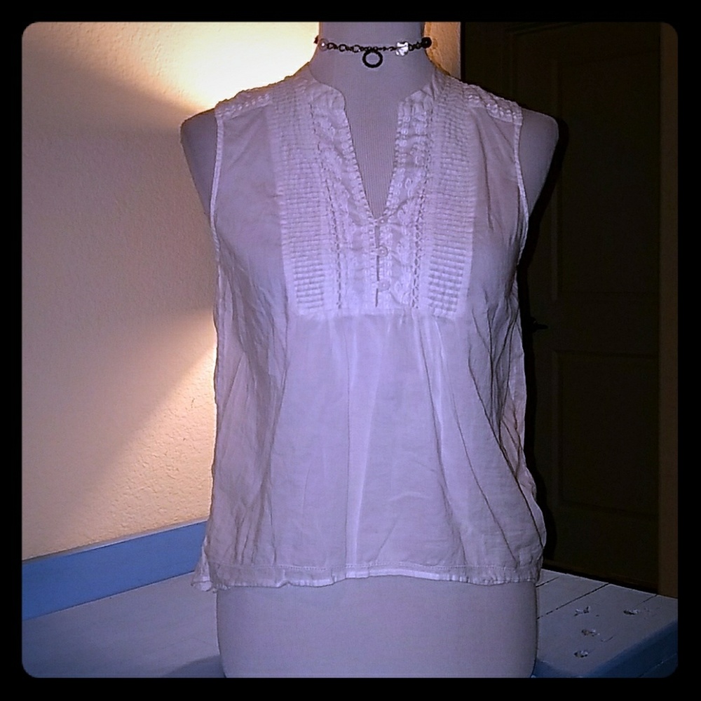 Forever 21 white button tank