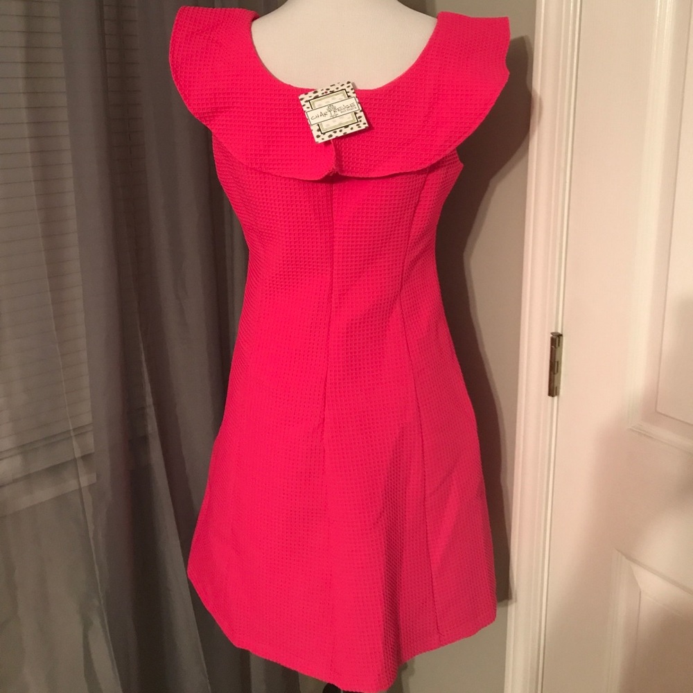 Hot pink boutique dress. Size M - Picture 3 of 3