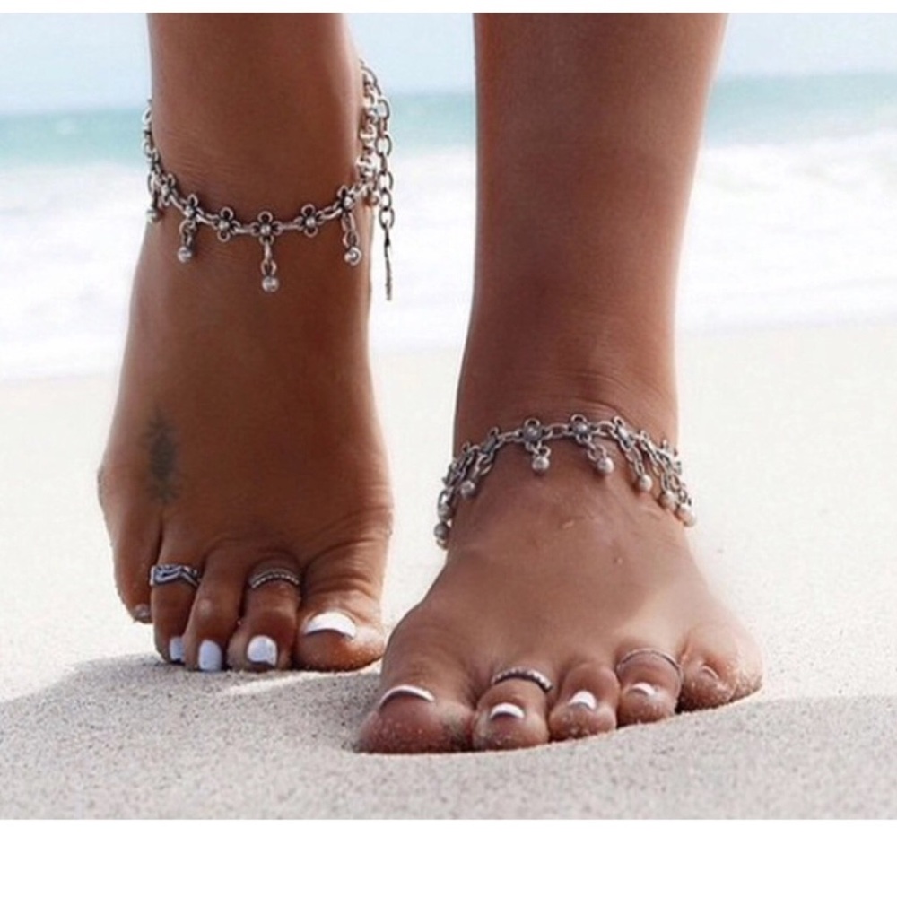 Vintage Flower Ankle Bracelet