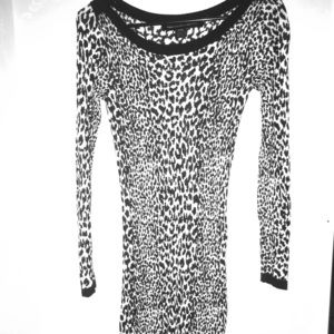 French Connection Leopard Sweater Dress