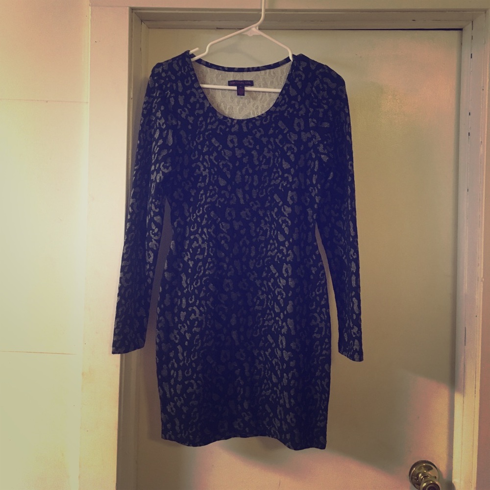 Long sleeve cheetah dress