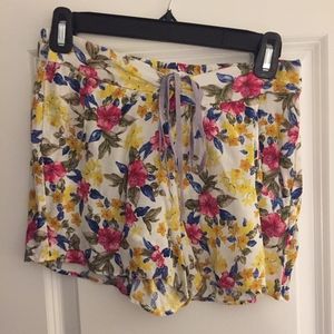 ZARA floral flowy shorts