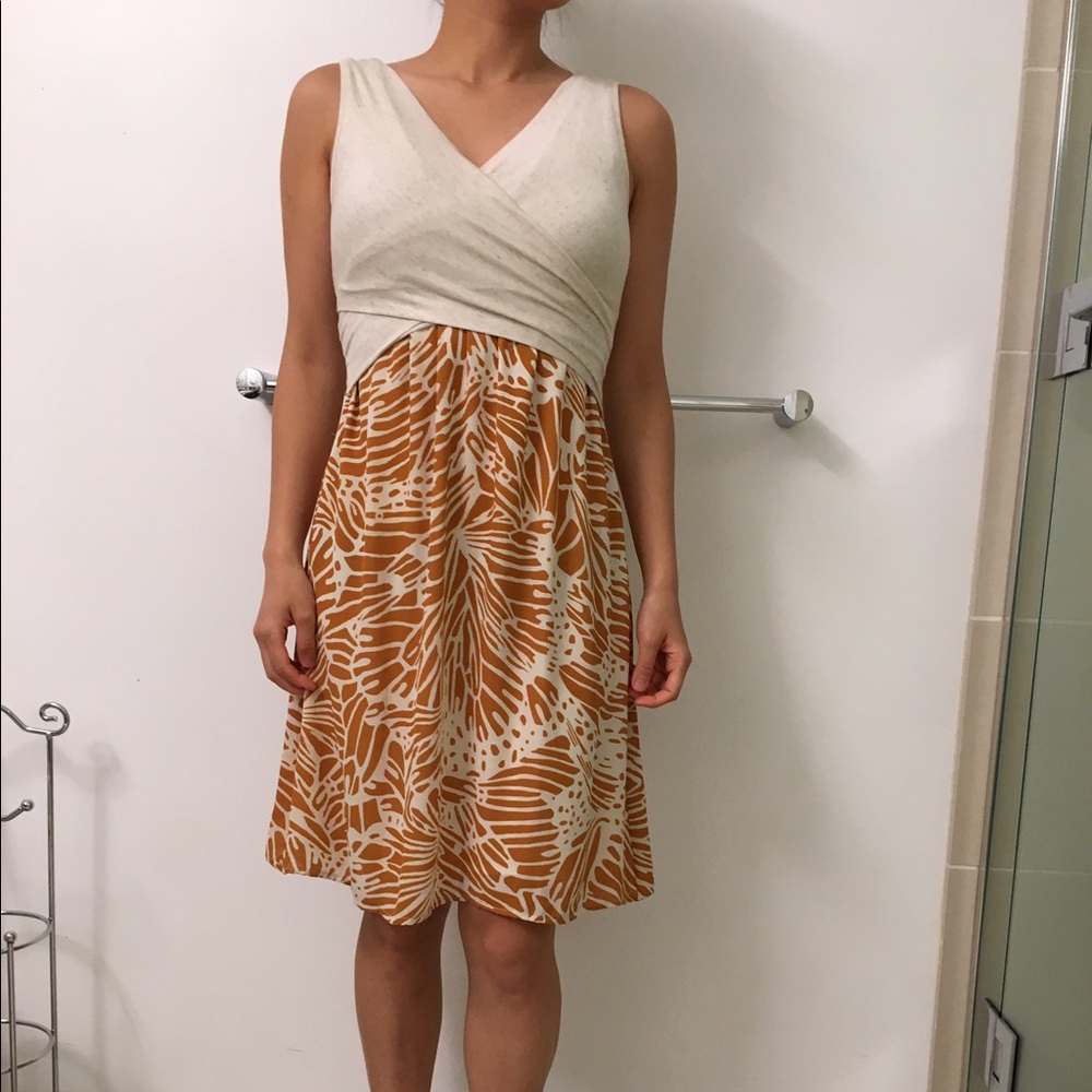NWOT super cute anthro floral pattern v neck dress