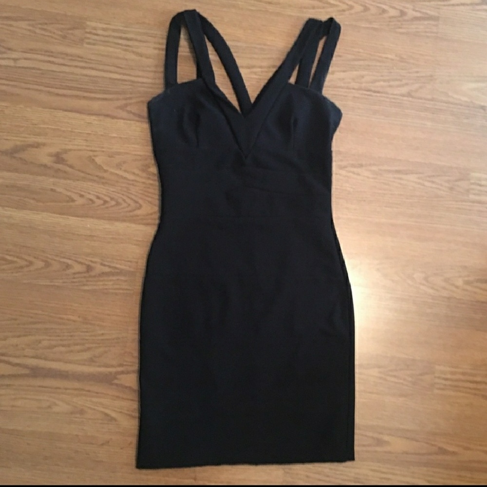 Strappy black dress
