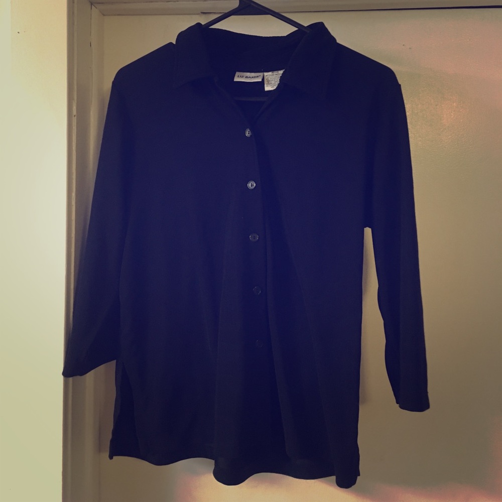 Black collared shirt