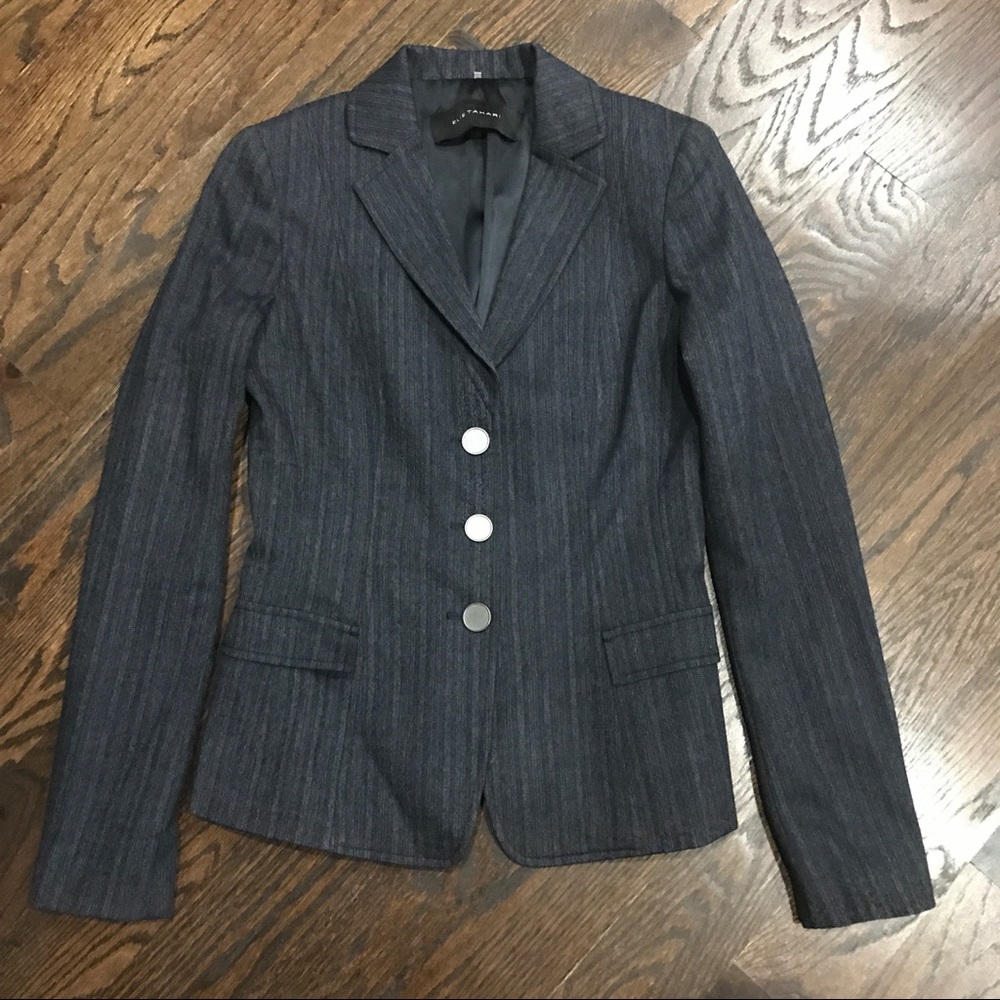 Elie Tahari Wool 3-Button 'Dark Denim' Blazer