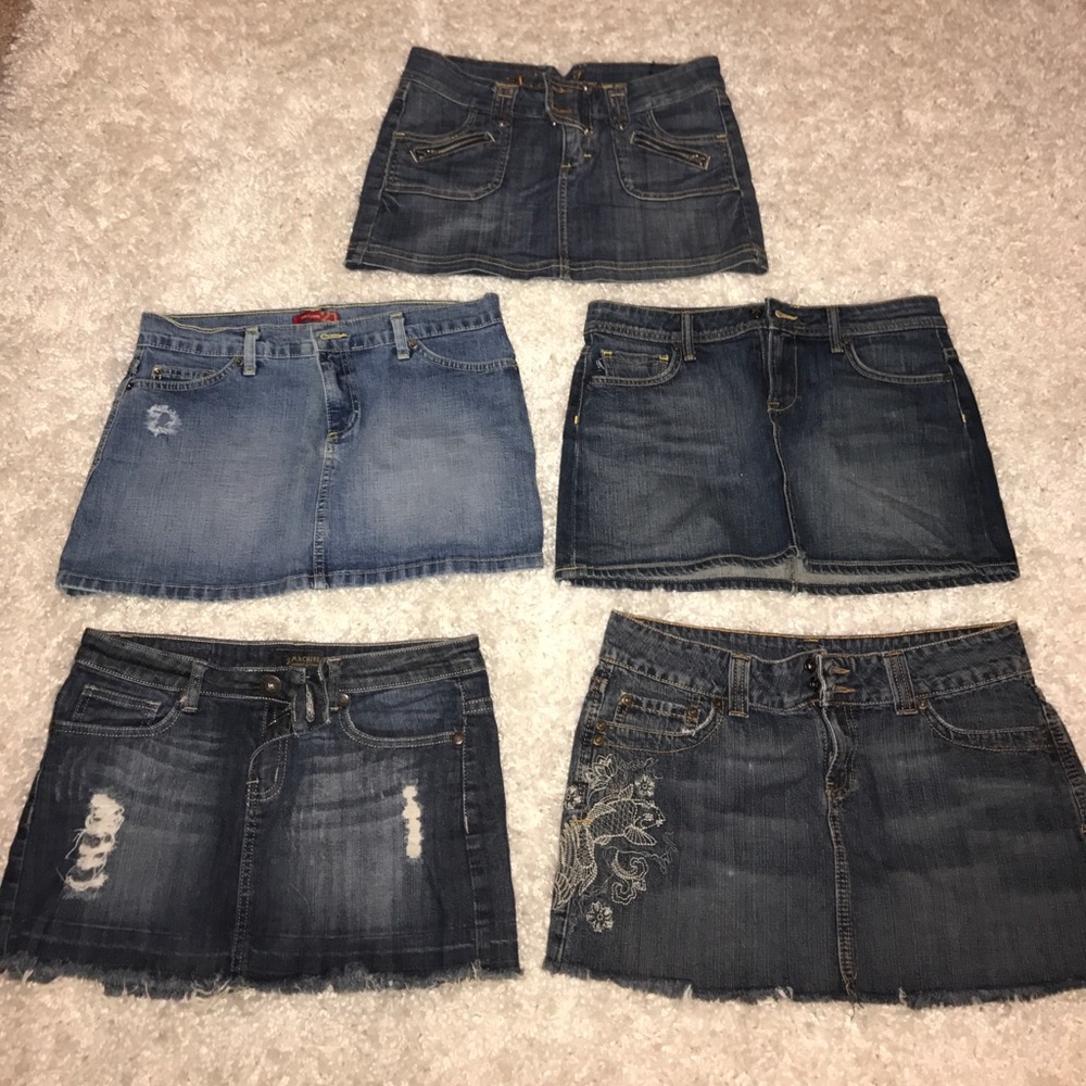 Mini Jean skirts