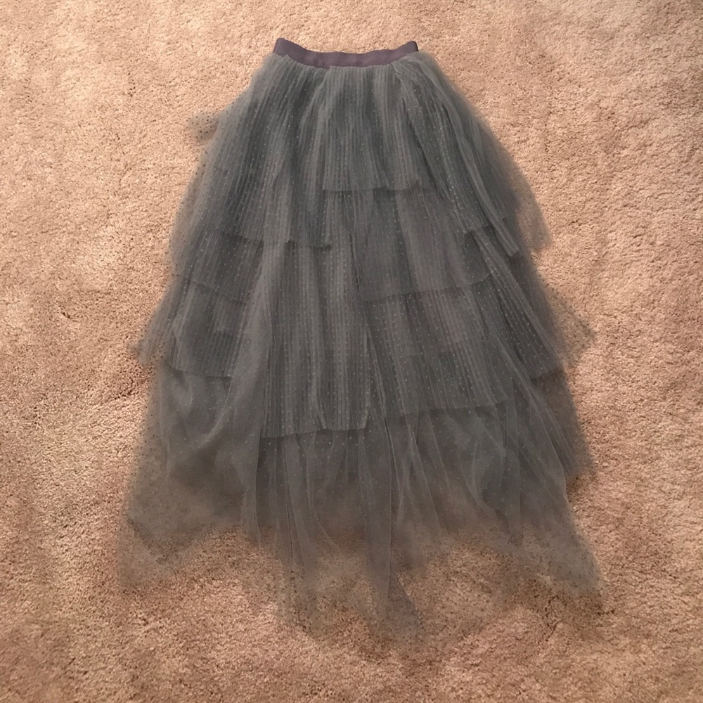 Haze Gray Lace Skirt