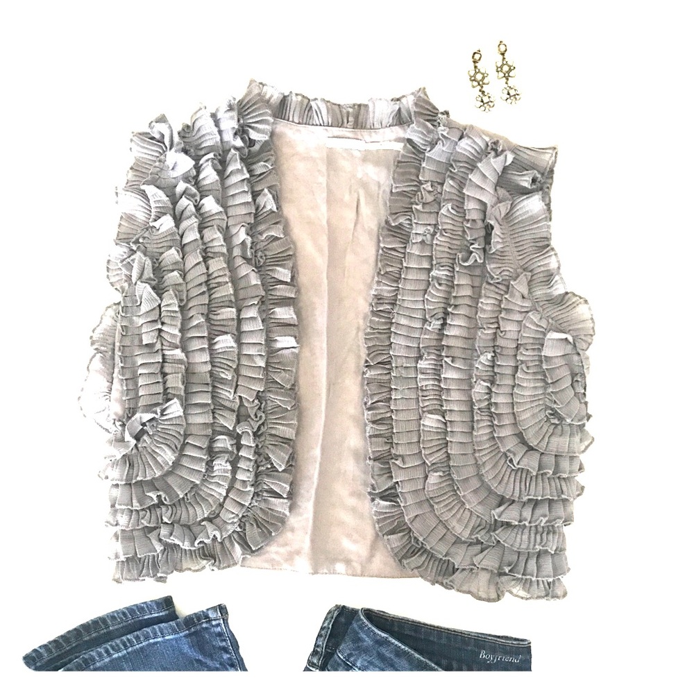 Anthropologie Kimchi Blue Bollero Ruffled Vest