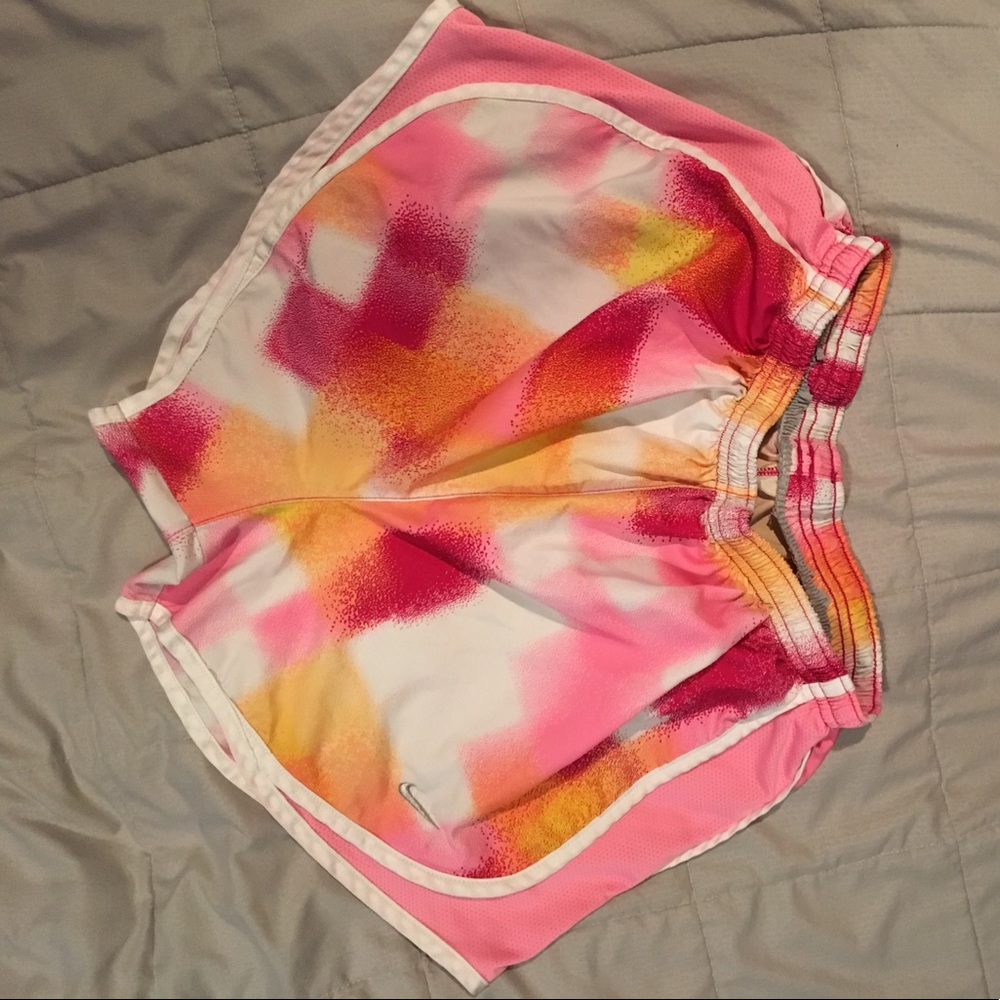 multi colored nike shorts
