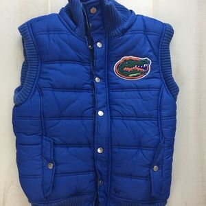 Pink Gator puffer vest size Small