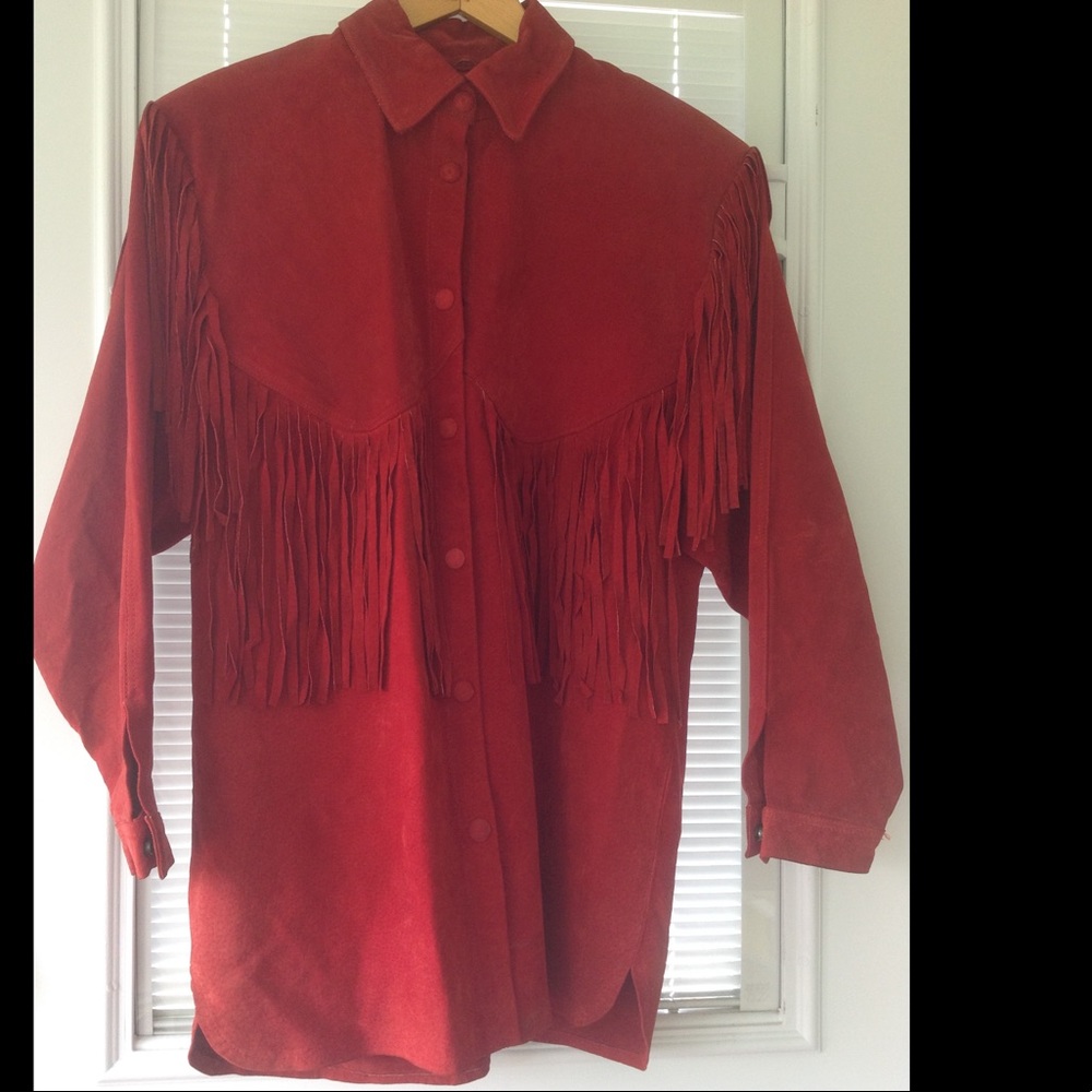BOHO Don't Stop Vintage Leather Fringe Jacket