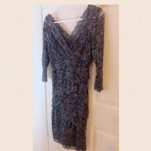 Lacey embellished cache dress