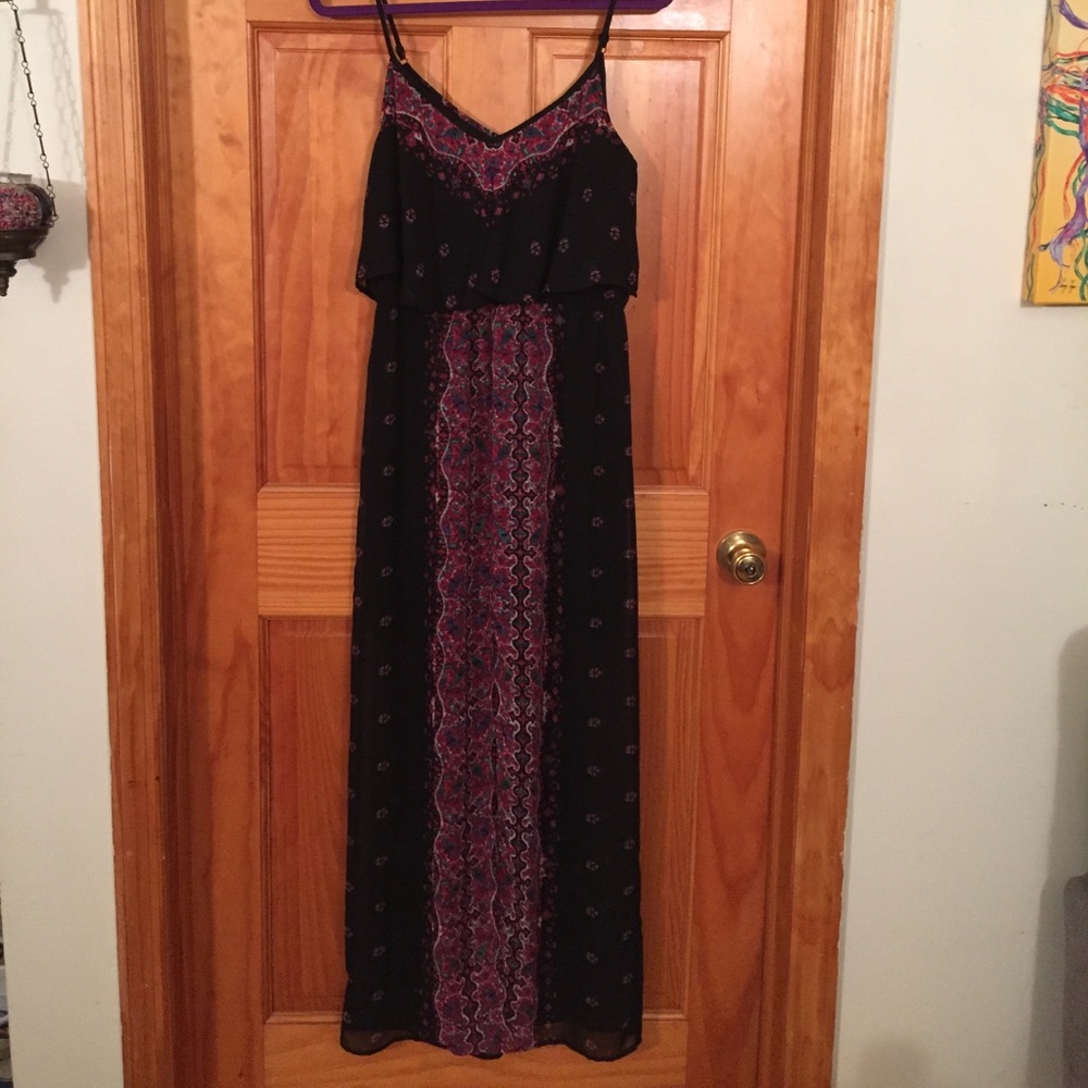 Express Floral & Sheer Maxi Dress