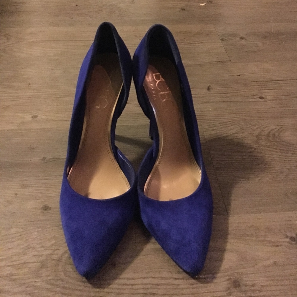 BCBG Blue Suede Pumps