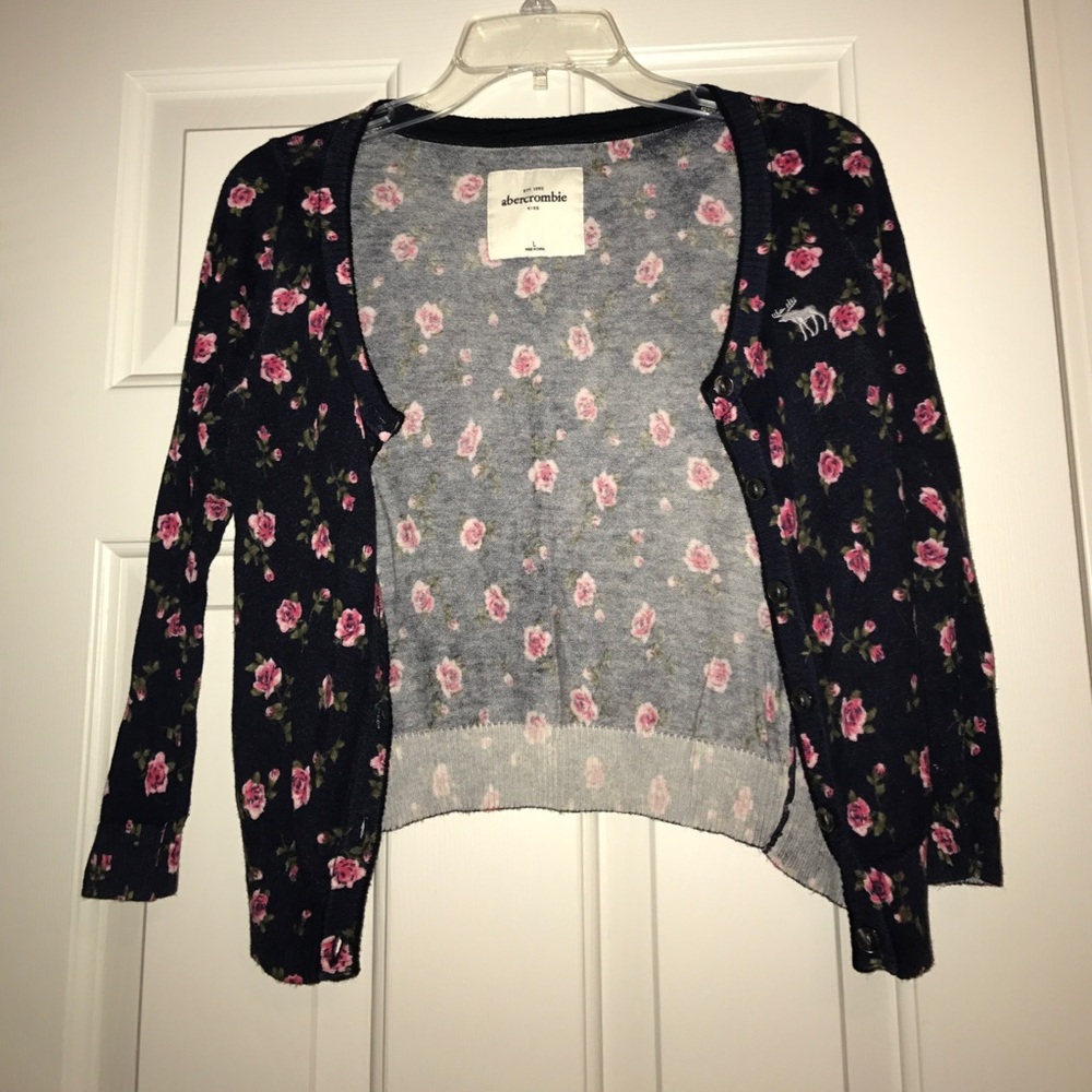 Abercrombie kids floral sweater