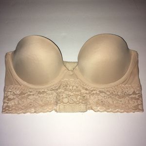 VS Pink 32B Nude Bustier Lace Band