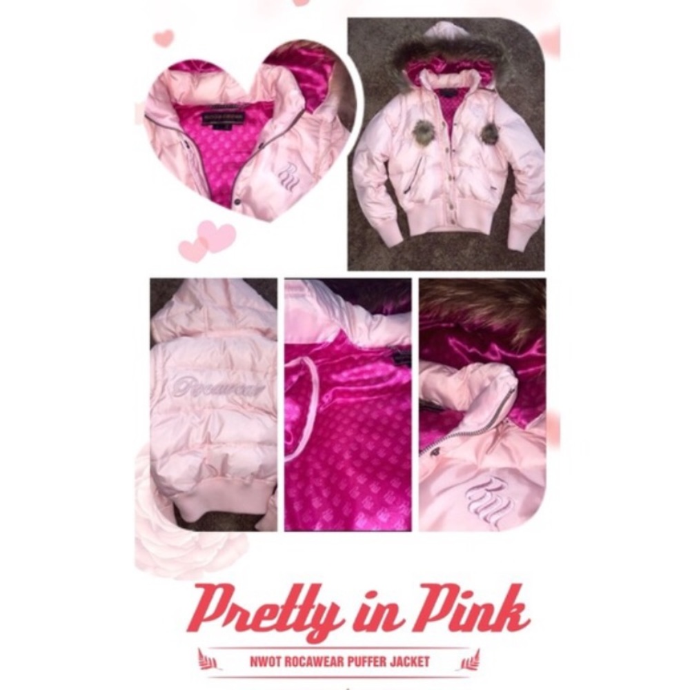 NWOT Small Pink Rocawear Puffer Jacket